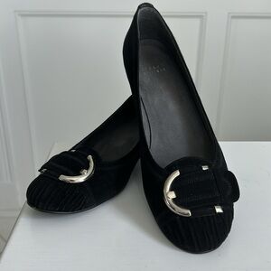 Stuart Weitzman suede leather wedge shoes heels